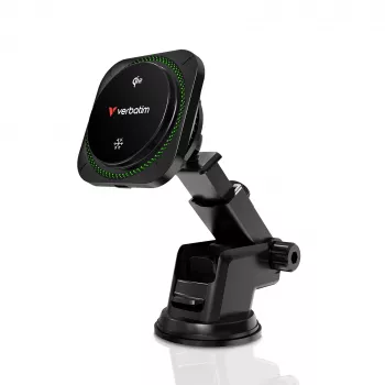 Verbatim Charge 'n' Drive Qi2 Magnetic Wireless Car Charger RGB