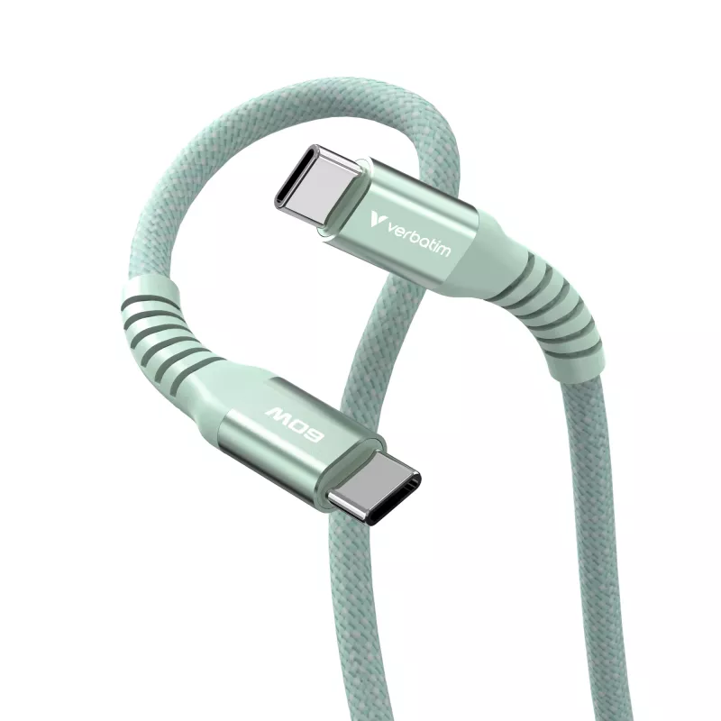 Verbatim Sync & Charge Magnetic Kabel - 60W USB-C auf USB-C 120 cm Grün