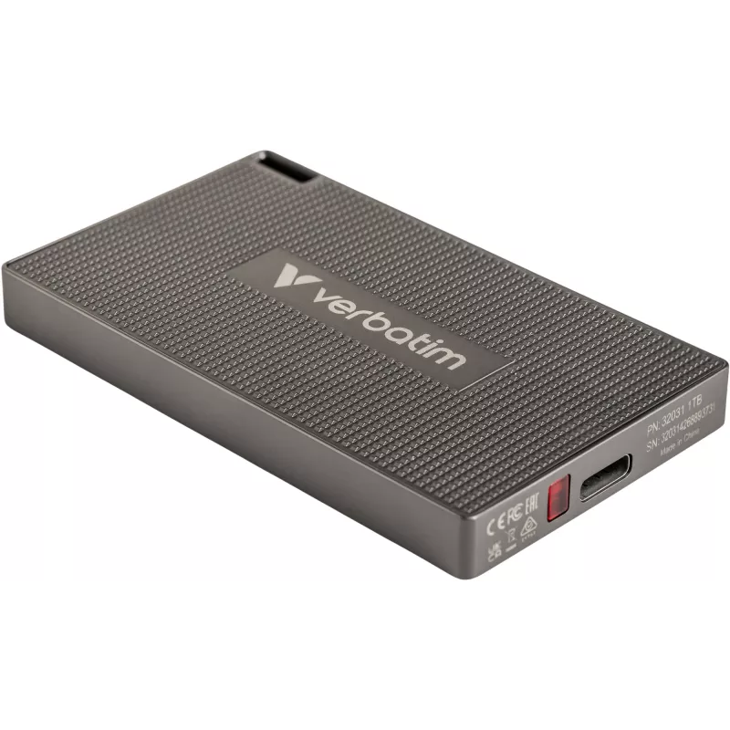 Verbatim Metal Mini SSD USB-C 3.Gen 2 512 GB, 512 GB, USB Type-C, USB 3.2 Gen 2x2, 2000 MB/s, 10 Gbit/s, Grau