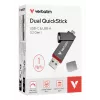 Verbatim Dual QuickStick USB-Stick 1 TB USB Typ-A / USB Typ-C 3.2 Gen 1 (3.1 Gen 1) Grau