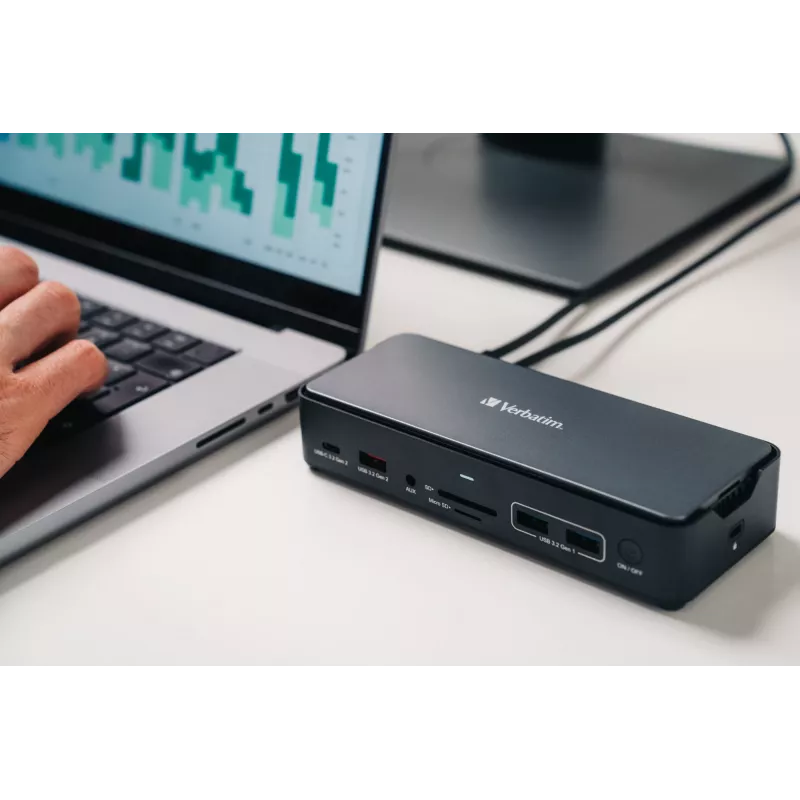 Verbatim CDS-15S Kabelgebunden USB 3.2 Gen 1 (3.1 Gen 1) Typ-C Schwarz, Grau