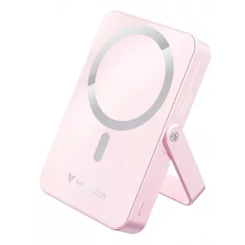 Verbatim Charge 'n' Go Magnetic Wireless Power Bank mit Ständer – 10000 mAh Pink