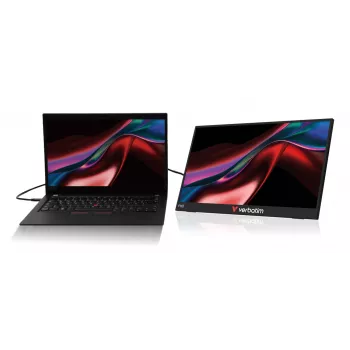 Verbatim Tragbarer 15,6-Zoll-FHD-Monitor LIGHT, 39,6 cm (15,6 Zoll), LCD, 1920 x 1080 Pixel, Full HD, 16:9, 10 ms
