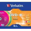 Verbatim DVD-R Colour 4,7 GB 5 Stück