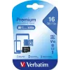 MicroSDHC Verbatim Premium 16 GB Klasse 10 Schwarz 44010
