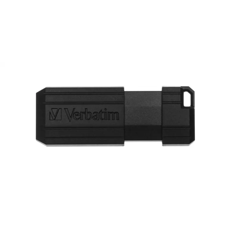 Verbatim PinStripe - USB-Laufwerk 64 GB - Schwarz, 64 GB, USB Typ-A, 2.0, 10 MB/s, Slide, Schwarz