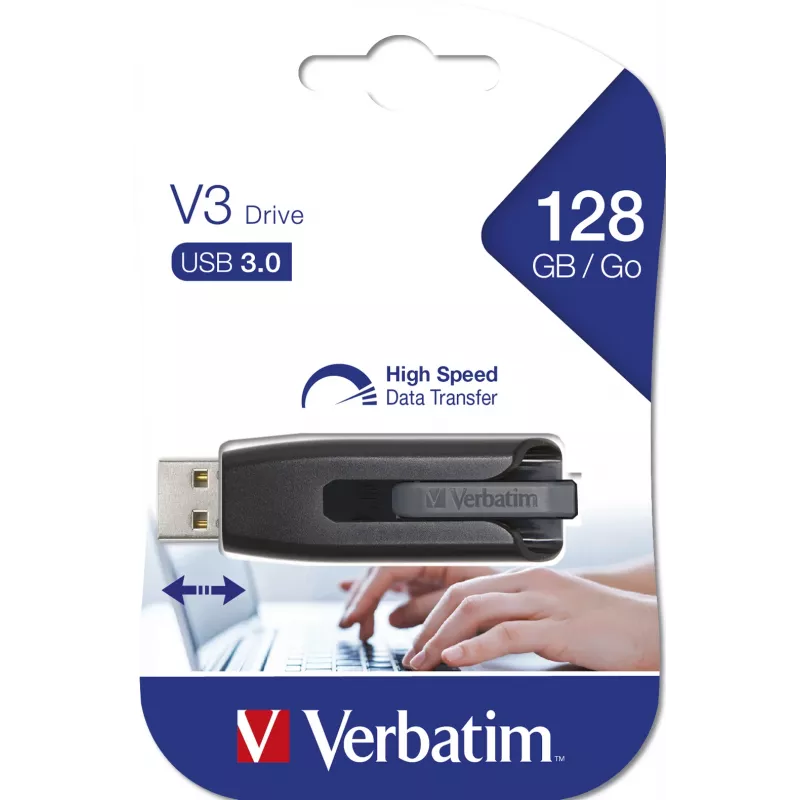 Verbatim V3 - USB 3.0-Laufwerk 128 GB - Schwarz