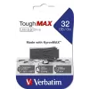 Verbatim ToughMAX - USB-Stick 32 GB - Schwarz, 32 GB, USB Typ A, 2.0, Kappe, 7 g, Schwarz