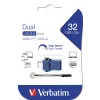 Verbatim Dual - USB 3.0-Laufwerk 32 GB - USB-C / USB-A - Blau