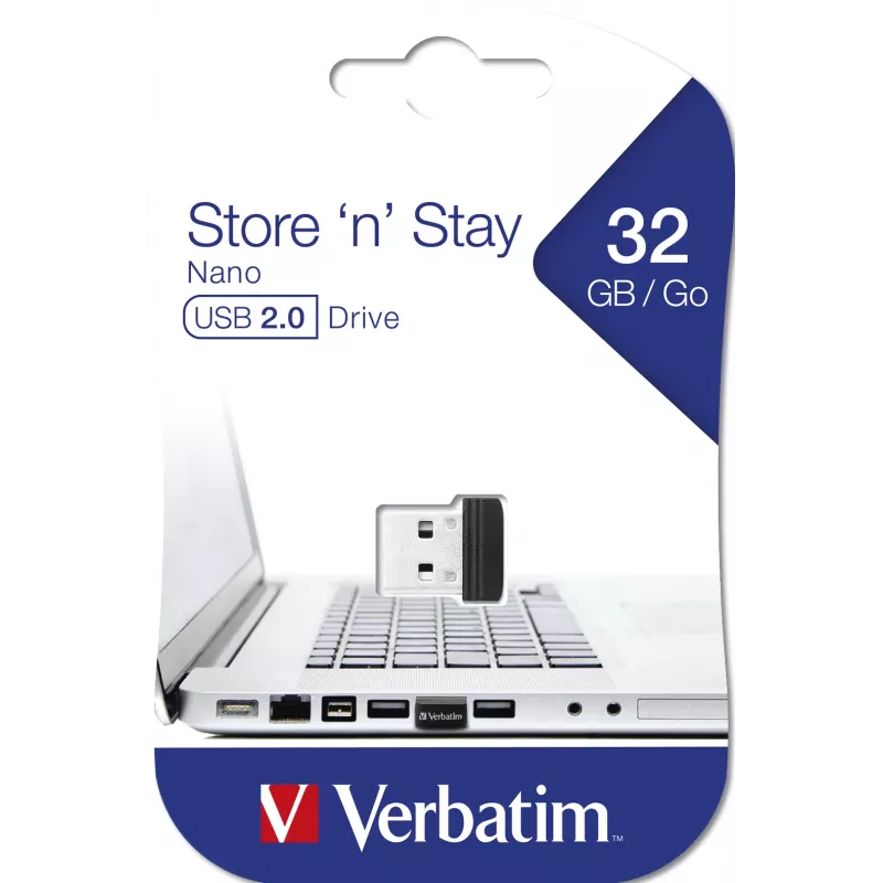 Verbatim Store 'n' Stay NANO – USB-Laufwerk 32 GB – Schwarz