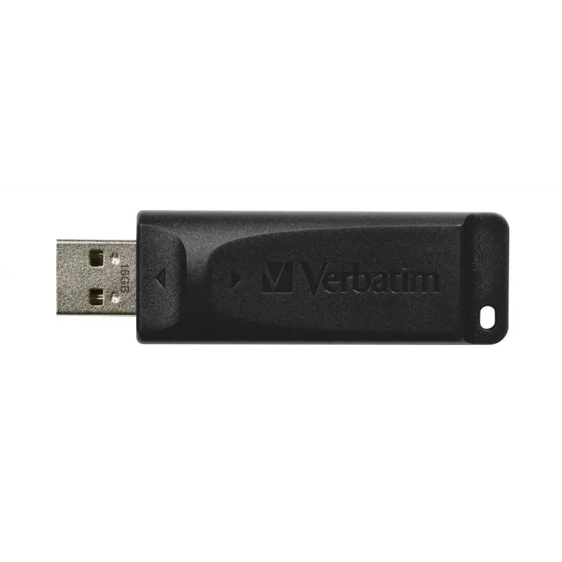 Verbatim Slider - USB-Stick 16 GB - Schwarz, 16 GB, USB Typ-A, 2.0, 10 MB/s, Slide, Schwarz