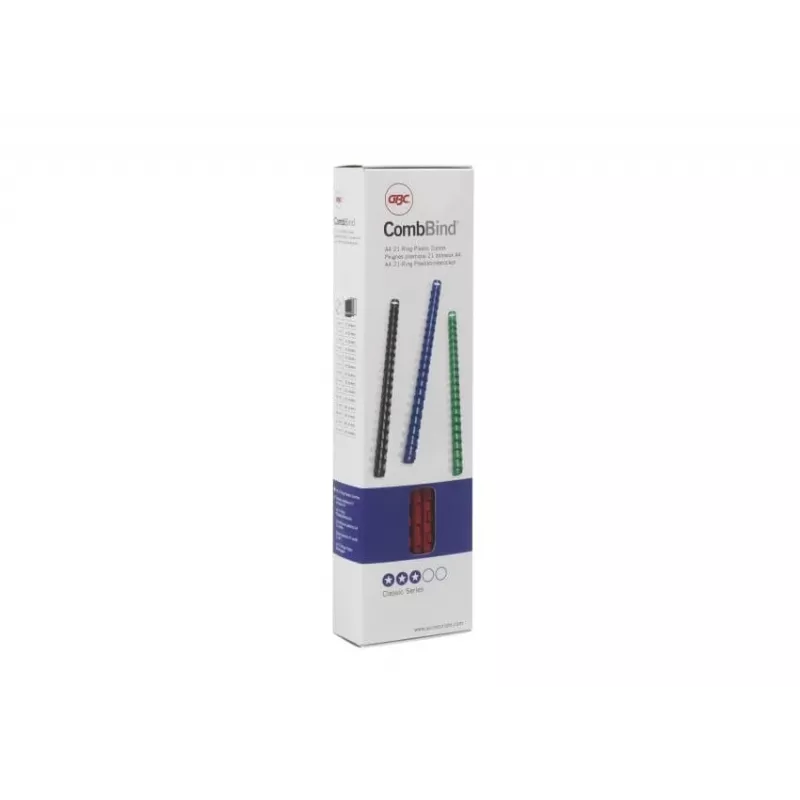 GBC CombBind Bindekämme 8 mm A4 21R, Weiß, 45 Blatt, Polyvinylchlorid (PVC), A4, 8 mm, 180 g