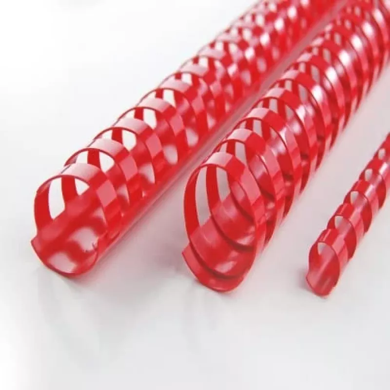 GBC CombBind Binderücken 10mm A4 21R, Rot, 65 Blatt, Polyvinylchlorid (PVC), A4, 100 Stk.