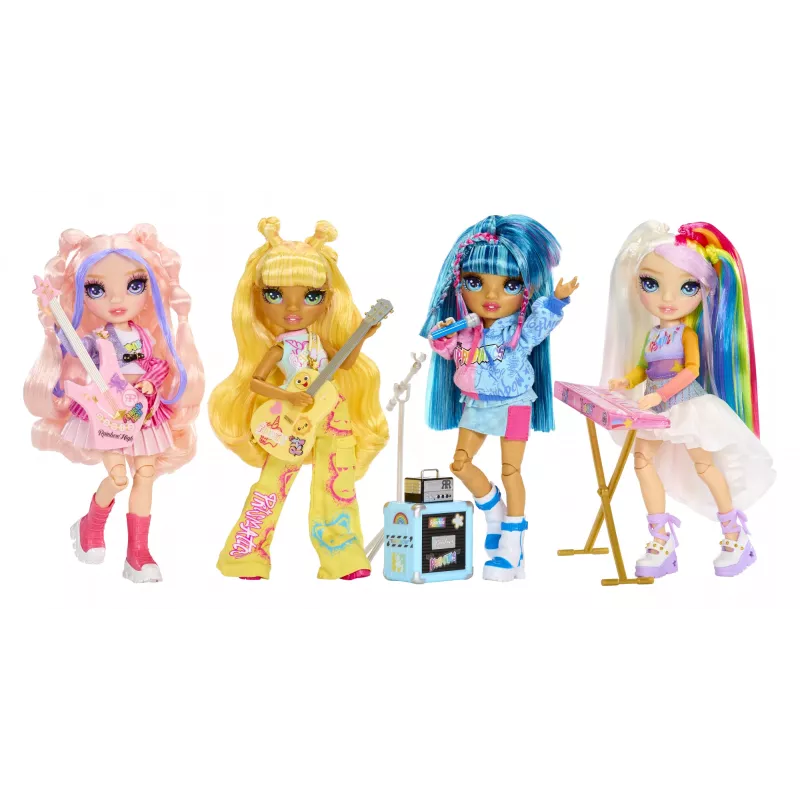 Rainbow High Jr High Rockband Modepuppen - Bella, Modepuppe, weiblich, 4 Jahr(e), Junge/Mädchen, Mehrfarbig