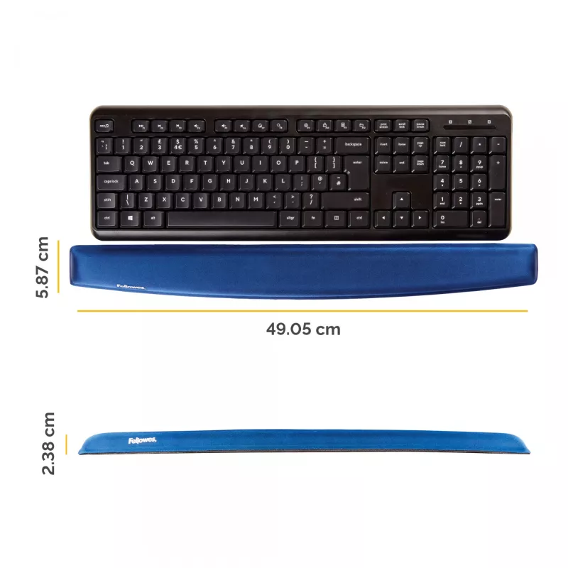 Fellowes Memory Foam Tastatur-Handgelenkauflage, Saphir (9178401)