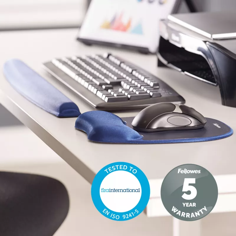 Fellowes Memory Foam Tastatur-Handgelenkauflage, Saphir (9178401)