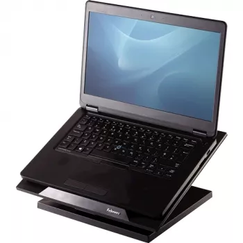 Fellowes Designer Suites Laptop Riser, Laptop-Ständer, Schwarz, Kunststoff, 43,2 cm (17 Zoll), 11,3 kg, FIRA International, EN ISO 9241-5