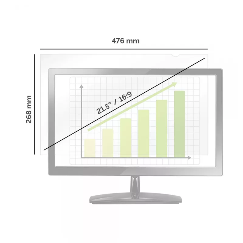 Fellowes PrivaScreen Blackout Blickschutzfilter – 21,5 Zoll Breitbild (16:9)