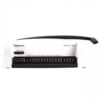 Fellowes Starlet 2+ Kunststoffkamm-Bindemaschine, Weiß, 12 Blatt Stanzleistung