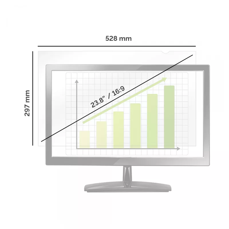 Fellowes 4816901 Blickschutzfilter 60,5 cm (23,8 Zoll) Monitor Rahmenloser Blickschutzfilter