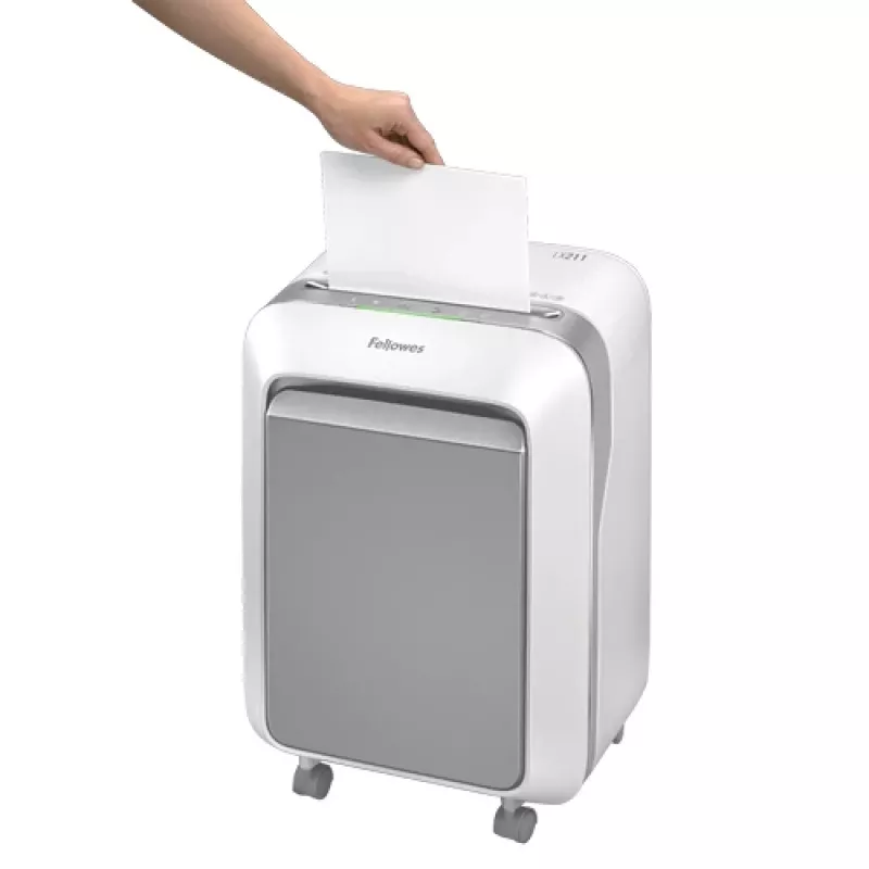 Fellowes Powershred LX211 Mikroschnitt-Aktenvernichter, weiß