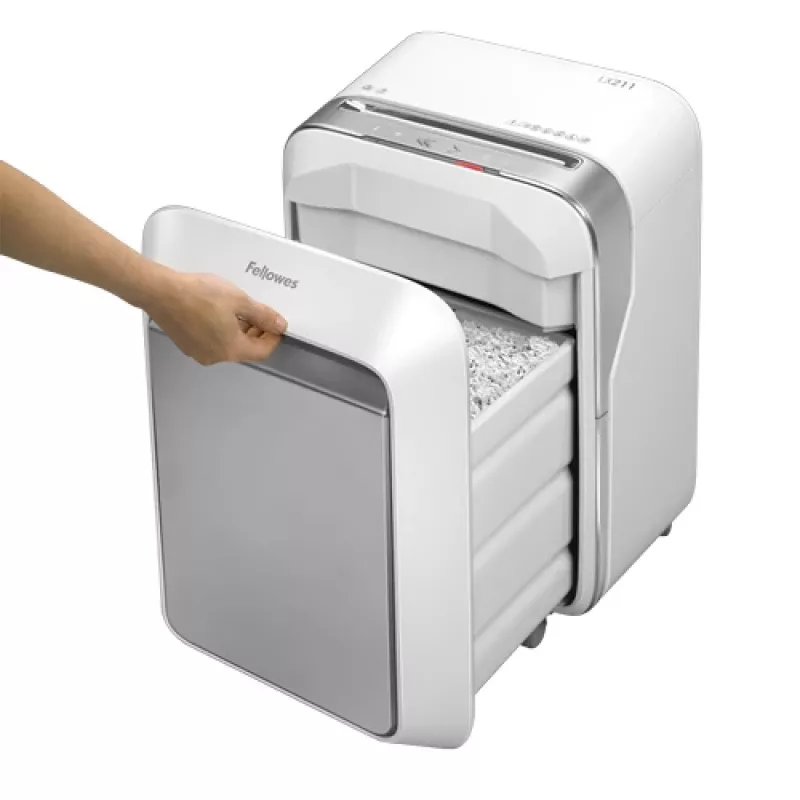 Fellowes Powershred LX211 Mikroschnitt-Aktenvernichter, weiß