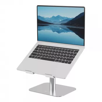 Fellowes Alumia Laptop-Riser – Schreibtisch-Laptop-Ständer, max. Größe 15 Zoll, max. Gewicht 5 kg, Silber