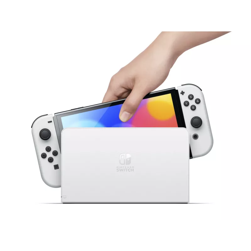 Nintendo Switch OLED tragbare Spielkonsole 17,8 cm (7″) 64 GB Touchscreen Wi-Fi Schwarz, Weiß