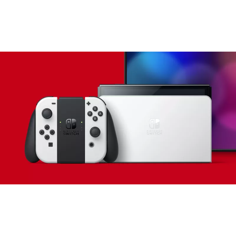 Nintendo Switch OLED tragbare Spielkonsole 17,8 cm (7″) 64 GB Touchscreen Wi-Fi Schwarz, Weiß