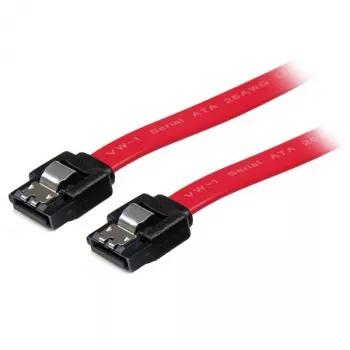 StarTech.com 12 Zoll Latching SATA-Kabel, 0,304 m, SATA III, SATA 7-Pin, SATA 7-Pin, Stecker/Stecker, Rot