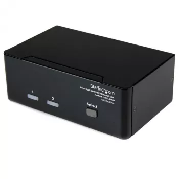 StarTech.com 2-Port Dual-DVI-USB-KVM-Switch mit Audio & USB 2.0 Hub