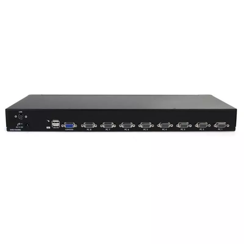 StarTech.com 8 Port 1U Rackmount USB KVM Switch mit OSD, 1920 x 1440 Pixel, Rack-Montage, 1U, Schwarz