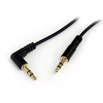 StarTech.com 6 ft schlank 3,5-mm-Klinke auf gewinkelten Stereo-Audiokabel - M/M