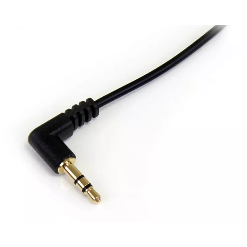 StarTech.com 6 ft schlank 3,5-mm-Klinke auf gewinkelten Stereo-Audiokabel - M/M