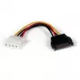 StarTech.com 15,24 cm SATA-auf-LP4-Stromkabel-Adapter – B/M, Molex (4-polig), SATA 15-polig, 0,1524 m, Stecker, Stecker, gerade
