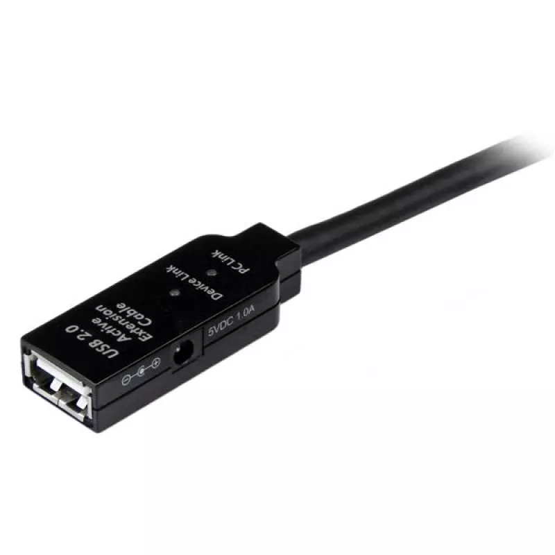 StarTech.com 15m USB 2.0 Active Extension Kabel - M/F, 15 m, USB A, USB A, USB 2.0, Male/Female, Schwarz