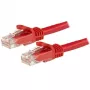 StarTech.com 15m CAT6 Ethernet-Kabel – Red CAT 6 Gigabit Ethernet-Leitung – 250MHz 100W PoE RJ45 UTP Netzwerk-/Patchkabel rastnasenfrei mit Zugentlastung einzeln geprüft