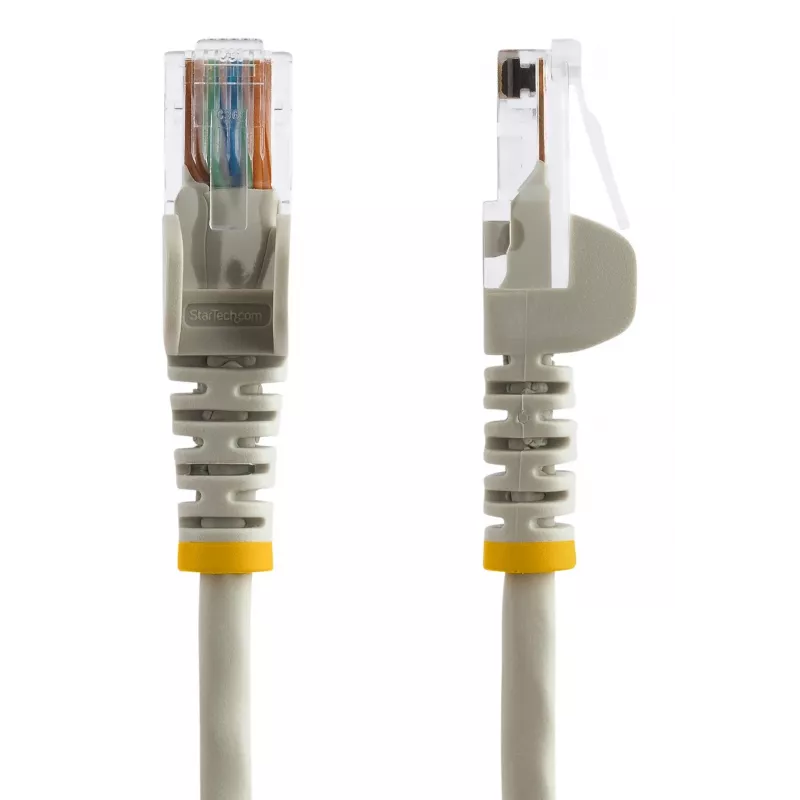 StarTech.com Cat5e Patchkabel mit rastnasenfreien RJ45-Steckern – 15 m, Grau