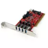 StarTech.com 4-Port PCI USB 3.0 Adapterkarte mit SATA/SP4-Stromanschluss
