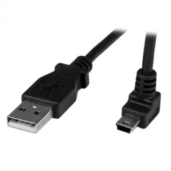StarTech.com 1m Mini-USB-Kabel - A auf nach oben abgewinkelten Mini-B, 1 m, USB A, Mini-USB B, USB 2.0, Male/Male, Schwarz