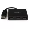 StarTech.com 3-Port Multi Monitor Adapter - DisplayPort 1.2 MST Hub auf Dual 4K 30 Hz & 1x 1080p - Video-Splitter für erweiterten Desktop-Modus nur auf Windows-PCs - DP auf 3x DP Monitore