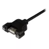 StarTech.com 3 ft Panel Mount USB-Kabel A auf A - F/M, 0,9 m, USB A, USB A, USB 2.0, Schwarz