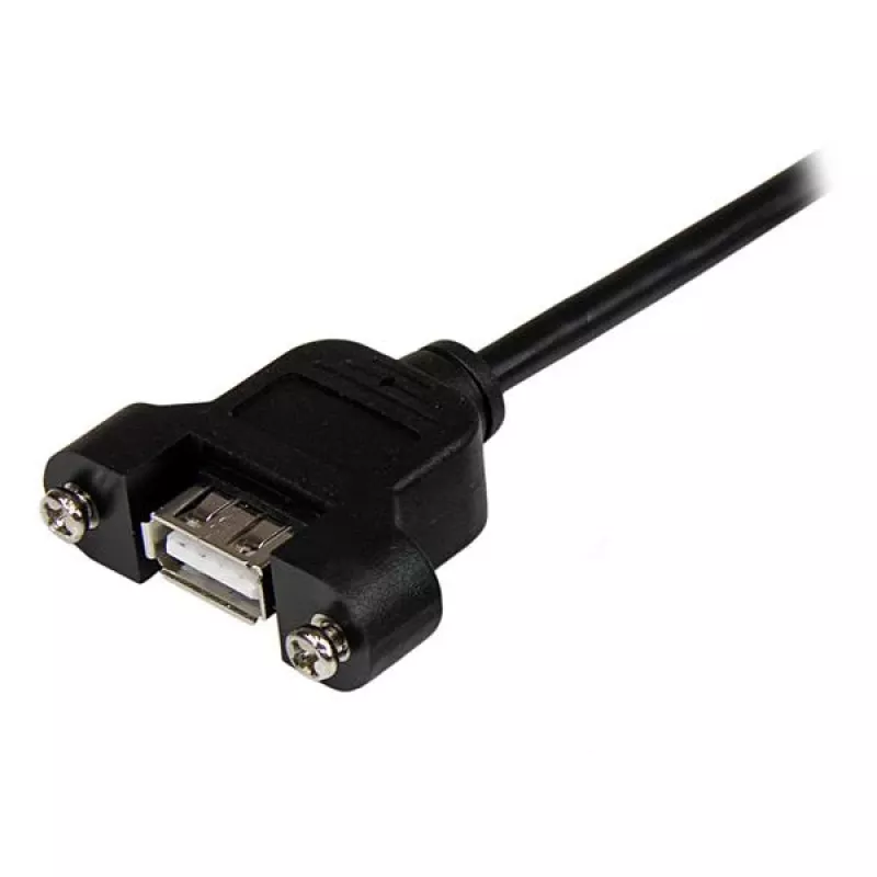 StarTech.com 3 ft Panel Mount USB-Kabel A auf A - F/M, 0,9 m, USB A, USB A, USB 2.0, Schwarz