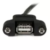 StarTech.com 3 ft Panel Mount USB-Kabel A auf A - F/M, 0,9 m, USB A, USB A, USB 2.0, Schwarz