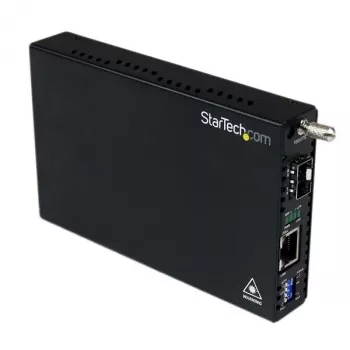 StarTech.com Gigabit Ethernet Fiber Media Converter mit offenem SFP-Steckplatz