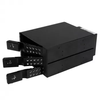StarTech.com 3-Schacht-Aluminium-Trayless-Hot-Swap-Mobile-Rack-Backplane für 3,5 Zoll SAS II/SATA III – 6 Gbps HDD