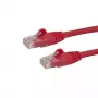 StarTech.com 2m CAT6 Ethernet-Kabel – Red CAT 6 Gigabit Ethernet-Draht – 250MHz 100W PoE RJ45 UTP Netzwerk-/Patchkabel rastnasenfrei mit Zugentlastung einzeln getestet