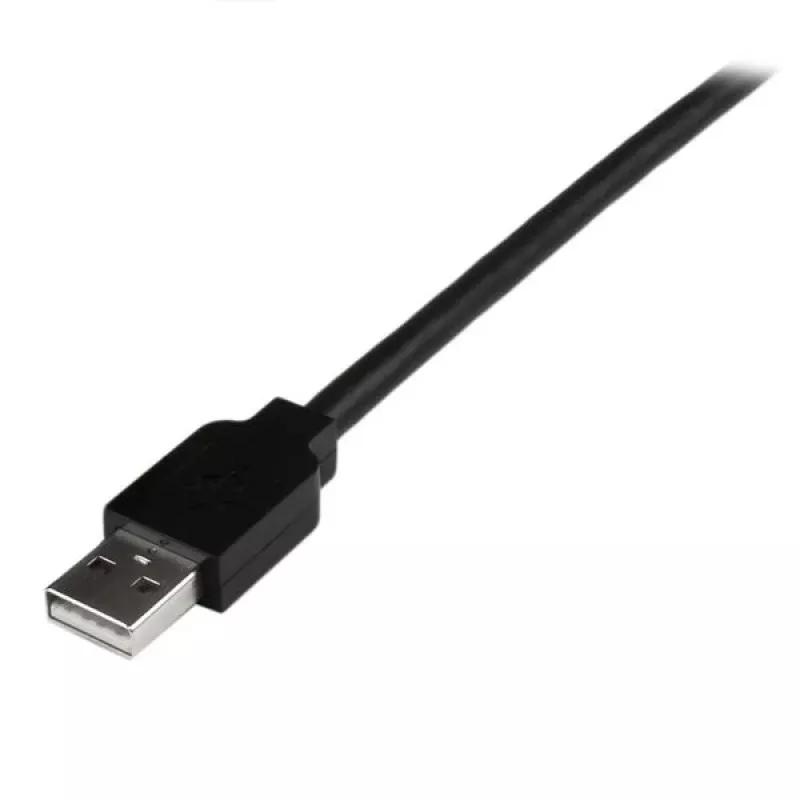 StarTech.com 15 m aktives USB 2.0-Kabel mit 4-Port-Hub, USB 2.0, 480 Mbit/s, Schwarz, 15 m, 110 – 240 V, 5 V