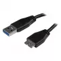 StarTech.com schlank Micro USB 3.0 Kabel - M/M - 3m (10ft), 3 m, USB A, Micro-USB B, USB 3.2 Gen 1 (3.1 Gen 1), Stecker/Stecker, Schwarz