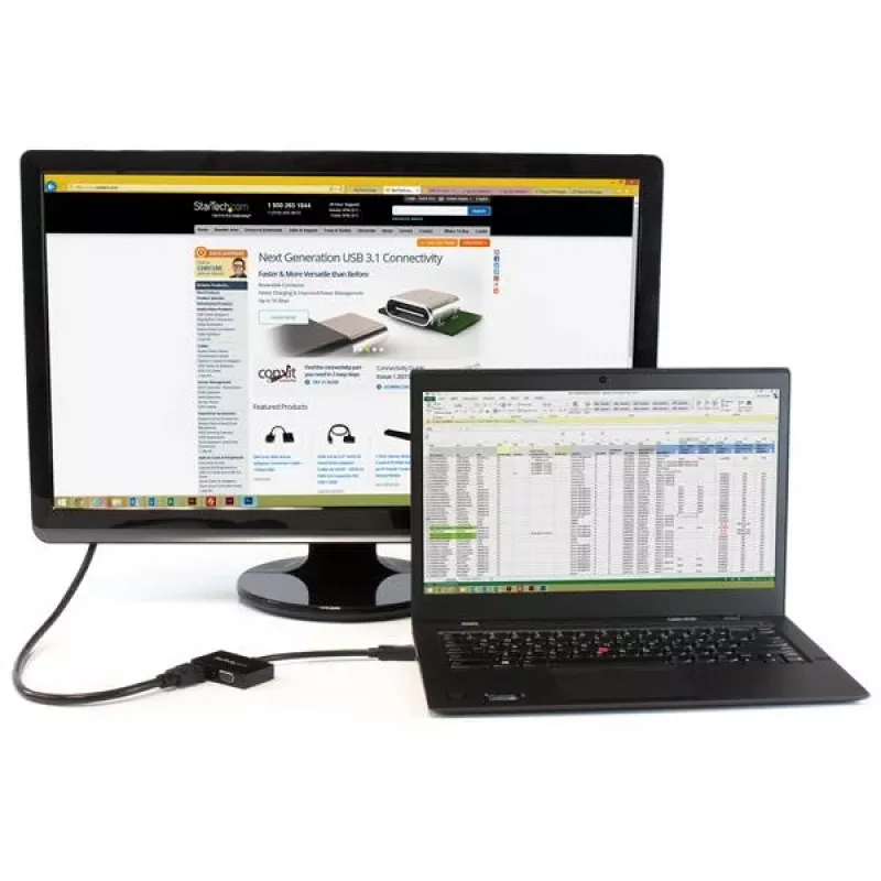 StarTech.com Travel A/V Adapter: 2-in-1 DisplayPort zu HDMI oder VGA